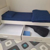 تخت سفید کشو دار