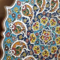 بشقاب مینا کاری و رومیزی ترمه نو نو|پرده، رانر، رومیزی|تهران, فاطمی|دیوار