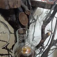 دکوری  تنه درخت  جا شمعی و جا جامی|صنایع دستی و سایر لوازم تزئینی|شیراز, نصر|دیوار