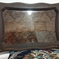 سینی چوبی طرح پوست مار.سرویس چاقو۵تیکه