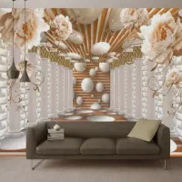 نصب کاغذ دیواری بتونه کف‌پوش آلکور|خدمات پیشه و مهارت|شهرضا, |دیوار