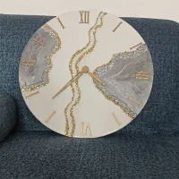 ساعت دیواری لوکس رزینی دست‌ساز و ترند|ساعت دیواری و تزئینی|قم, نیروگاه|دیوار