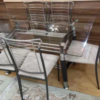 میز غذاخوری ۶ نفره شیشه ای وارداتی ترکیه