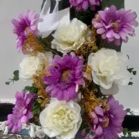 گل مصنوعی . ۳ عدد|گل مصنوعی|خاش, |دیوار