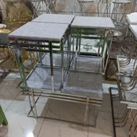 میز وسط و عسلی جلو مبلی فلزی استیل مدل آلمان|مبلمان خانگی و میز عسلی|آفتاب, |دیوار