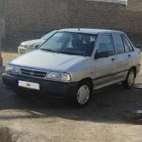 پراید 131 نقره‌ای بی رنگ شاستی سالم موتور سالم