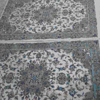 فرش گل ابریشم  دست بافت کاشان