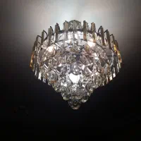 لوستر کریستالی ۹ شاخه بسیار زیبا|لوستر و چراغ آویز|رشت, رودباری|دیوار