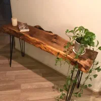 میز اسلب چوبی|میز و صندلی غذاخوری|محلات, |دیوار