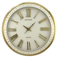 ساعت دیواری آرتمیس اعدادیونانی طلایی سفید|ساعت دیواری و تزئینی|اسلامشهر, سیمرغ|دیوار