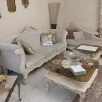 مبلمان ۸ نفره چوبی|مبلمان خانگی و میز عسلی|تهران, هروی|دیوار