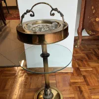 جاسیگاری بلور و برنج پایه دار