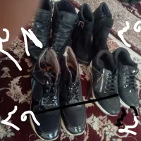 فروش 4 جفت کفش زنانه سه جفت نیم پوت زمستانی ویک مع