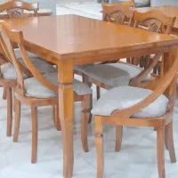 غذاخوری ۶ نفره ایتالیایی فندقی/کف قیمت کل شیراز/|میز و صندلی غذاخوری|شیراز, شهرک ویلایی بهاران|دیوار