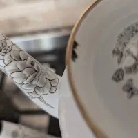 کتری قوری لعابی خارجی در حد نو