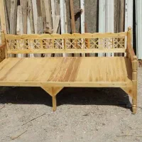 تخت سنتی ۲۰۰ در ۱۰۰ چوب نراد هفت پایه|تخت و سرویس خواب|لیسار, |دیوار