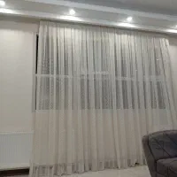 پرده تور شیری رنگ