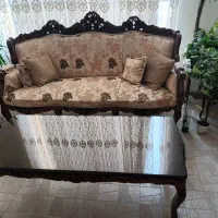 مبل استیل چوب گردو