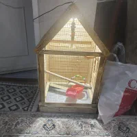 قفس چوبی چراغ دار