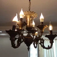 لوستر کلاسیک برنزی ، ۸ شاخه|لوستر و چراغ آویز|بندرعباس, |دیوار