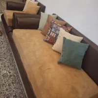 مبلمان ۷ نفره لوکس چرم وپارچه راحتی