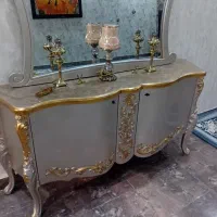 پرده مخمل میز تلویزیون آیینه کنسول|میز تلویزیون|ری, دولتآباد|دیوار