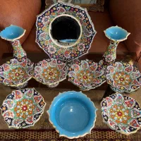 هفت سین سفالی میناکاری