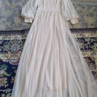 پیراهن مجلسی کرم|لباس|ساری, |دیوار