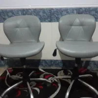 صندلی گردون روکش چرمی ۲ عدد