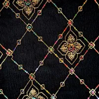 پارچه ابروبادی خامه دوزی پس زمینه مشکی