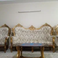 مبل استیل نه نفره با دوتا میز عسلی بزرگ و کوچک|مبلمان خانگی و میز عسلی|تهران, خرمشهر|دیوار