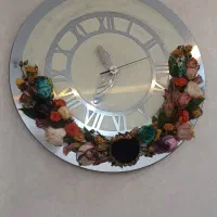 ساعت رزینی با گل های یادگاری شما|ساعت دیواری و تزئینی|مشهد, جاهد شهر|دیوار