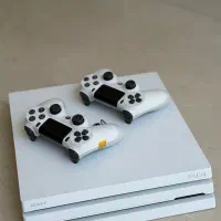 Ps4 pro 7216 فور پرو کپی خور دو دسته سفید اروپا
