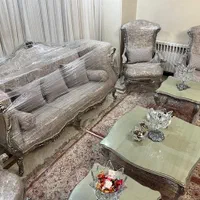 فروش فوری مبلمان سلطنتی چوب گردو (کاملاً نو)|مبلمان خانگی و میز عسلی|تهران, شمس‌آباد|دیوار