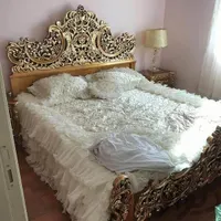 دراور و آینه و تخت و پاتختی سرویس سلطنتی چوب|تخت و سرویس خواب|تهران, شهر‌زیبا|دیوار