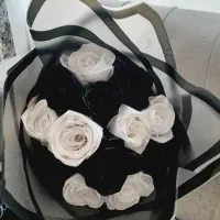 دسته گل ربانی مشکی سفید|گل مصنوعی|تربت جام, عیدی آباد|دیوار