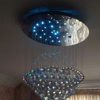لوستر کریستالی کنترل دار نورپردازی چندحالته|لوستر و چراغ آویز|مشهد, نوید|دیوار