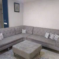 مبل ۷ نفره چستر مدل ال همراه پاف