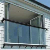 بالکن شیشه ای ریلی ، فول ویو عایق صدا و گردو غبار