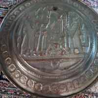 سینی مسی خیلی قدیمی ومحکم|کلکسیون اشیاء عتیقه|اسلامشهر, شهرک واوان|دیوار