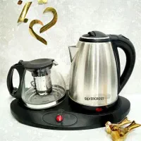 چای ساز سیلورکرست کنارهمی گرمکن دار چایساز سیلور