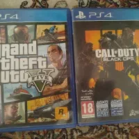 بازی ps4  جی تی ای و کالاف ۴