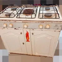 اجاق گاز ۵ شعله قدیمی به قیمت شیرآلات