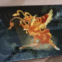 تابلو معرق زن چنگ نواز