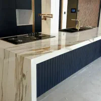 صفحه کابینت میز جزیره  .سرامیکی کوارتز. سنگی .سنگ