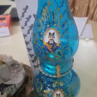 چراغ لاله تزیینی شاه عباسی یک جفت آبی|صنایع دستی و سایر لوازم تزئینی|تهران, جنت‌آباد جنوبی|دیوار