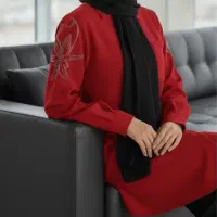 مانتو زنانه مخمل کبریتی نگین‌ قد ۹۰ ارسال رایگان