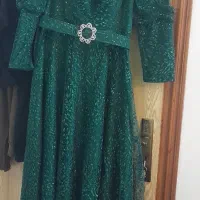 لباس مجلسی رنگ سبز کله غازی