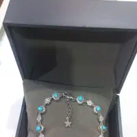 دستبند نقره فیروزه