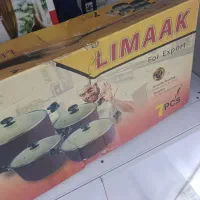 سرویس قابلمه ۷تیکه و بشقاب و.. استیل همگی آک